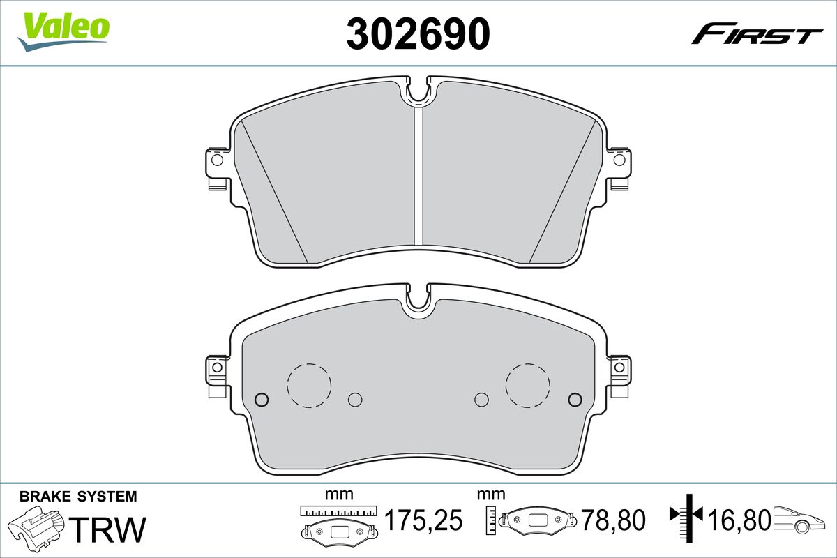 VALEO Fékbetét, mind 302690_VALEO